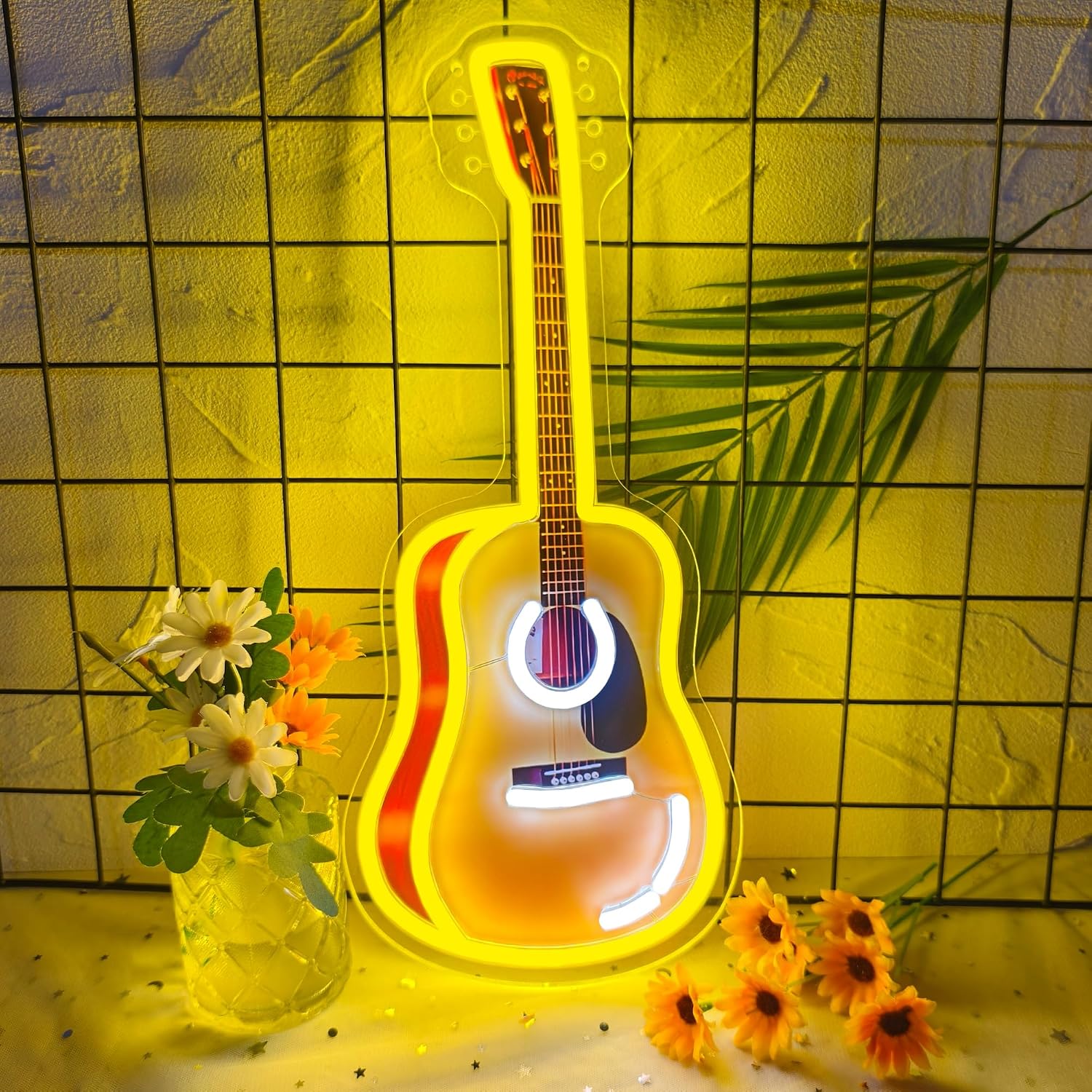 Party Games For Christmas - Letrero de neón LED para guitarra