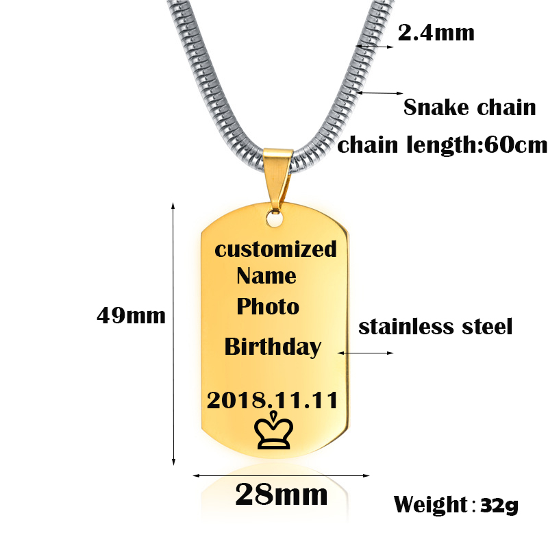 Collar personalizado de acero  - Party Games Name reseña y precio